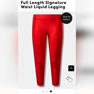 Torrid Full Length Signature Waist Red Liquid Legging 2x or 3x new!